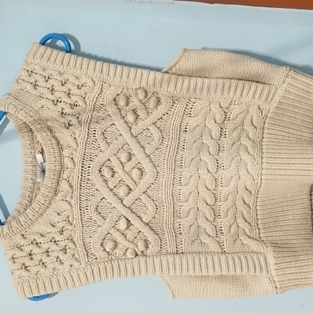 Joe's Jeans Cream Cable Knit Sweater Vest